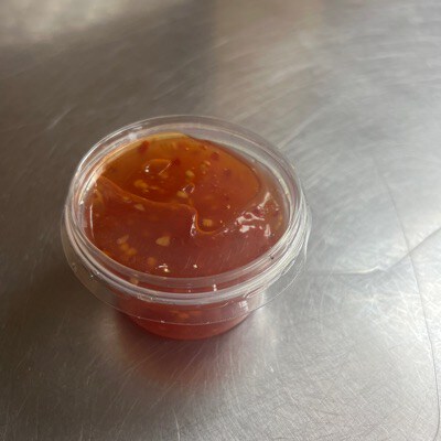 Pot Of Sweet Chilli Sauce in De Niro's